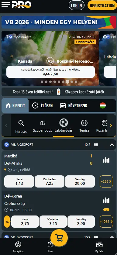 TippmixPro Casino mobilní aplikace – rozhraní slotů a live kasina